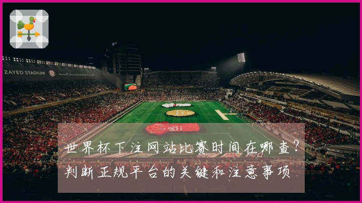 世界杯下注网站比赛时间在哪查？判断正规平台的关键和注意事项